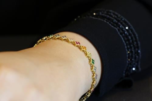 أسواره فانكليف زركون ملون مطلي فضه