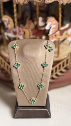 سلسال فانكليف ميني مطلي فضه اخضر