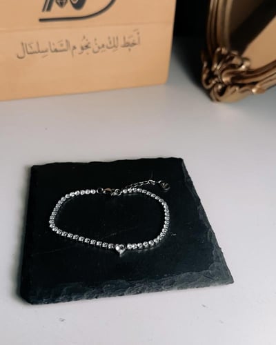 اسوارة تنس انيقة باللون الفضي والذهبي ( 060 )