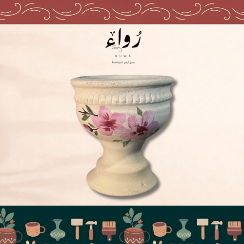 Hand-painted ceramic incense burner