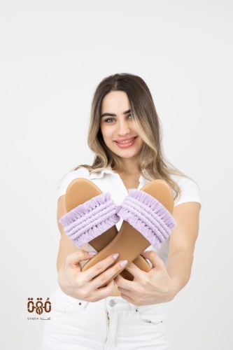 صندل بوهيمي مكرميه صناعة يدوية
