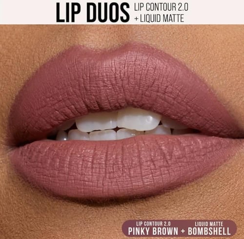 HUDA BEAUTY Bombshell Lip Liner and Liquid Lipstic...