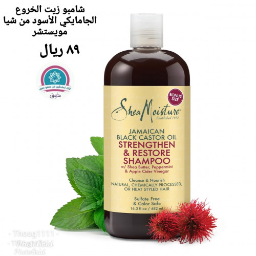 شامبو زيت الخروع الجمايكي الاسود من شيا مويستشر