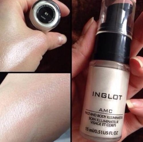 اضاءة سائله للوجه والجسم من انجلوت لون لؤلؤي