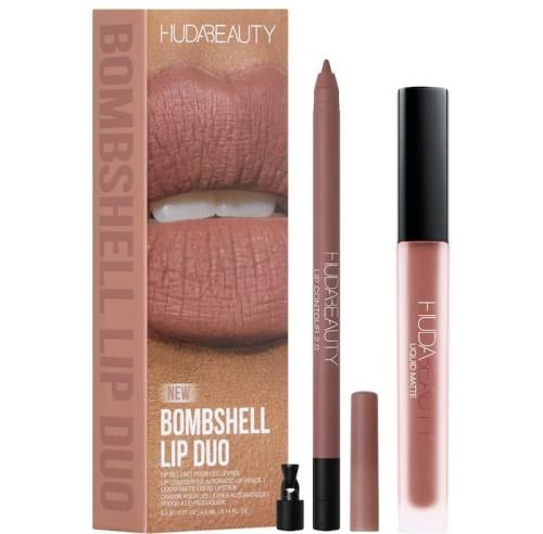 HUDA BEAUTY Bombshell Lip Liner and Liquid Lipstic...