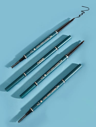 قلم مثلث رفيع لرسم وتحديد الحواجب مقاوم للماء من ن...