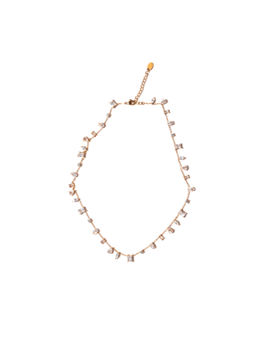 قلادة أمسية مطلية بالذهب عيار 18 ومرصعة بالزركون-...