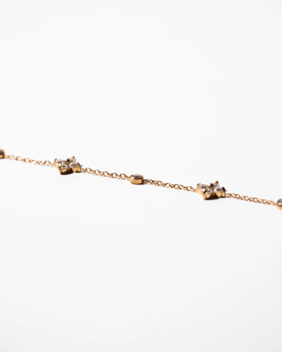 إسوارة سحر مطلية بالذهب عيار 18 ومرصعة بالزركون -...