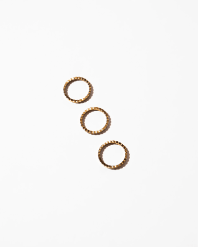 خاتم سحر مطلي بالذهب عيار 18 ومرصع بالزركون - ثلاث...