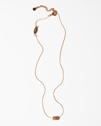 قلادة جوهرة مطلية بالذهب عيار 18 - قطعة واحدة