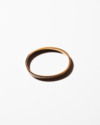 إسوارة وميض مطلية بالذهب عيار 18 ومرصعة بالزركون -...