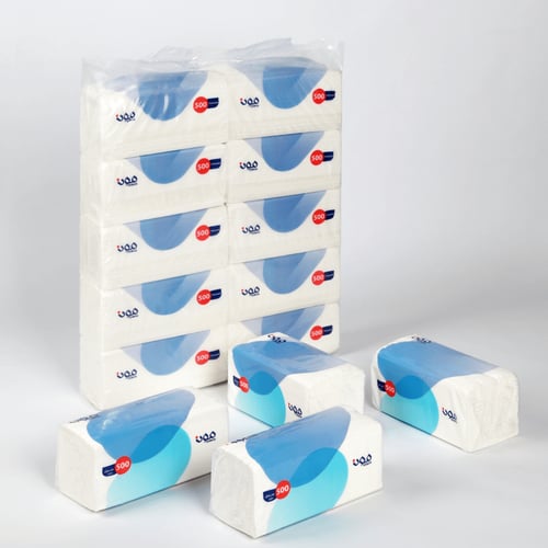 مجموعة مناديل 500 الناعمة + 6 رول ماكس 150 متر