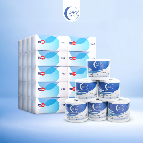 مجموعة مناديل 500 الناعمة + 6 رول ماكس 150 متر