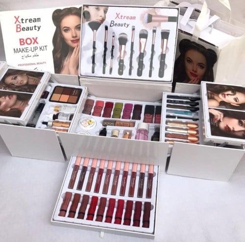 بوكس مكياج متكامل+العناية بالبشره، أكستريم بيوتي،...