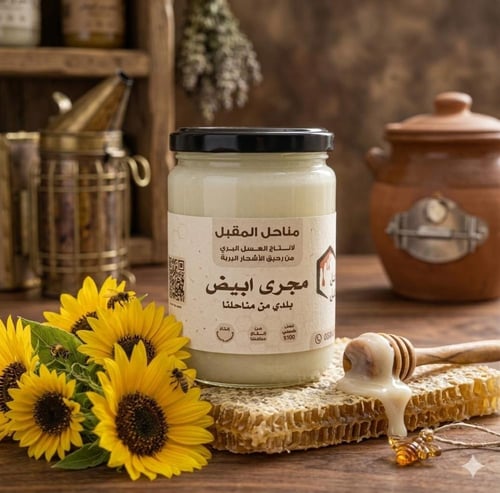 عسل مجرى ابيض محلي