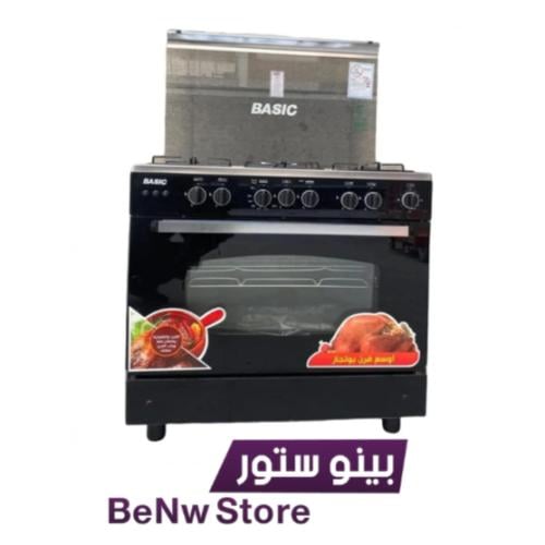 فرن غاز,ماركة بيسك,90*60 ,اللون استيل,الموديل C906...