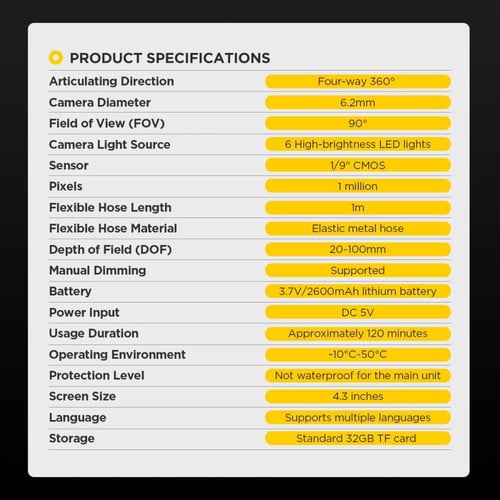 جهاز كاميرا بشاشه للكشف علي السيارة من الداخل اوتو...