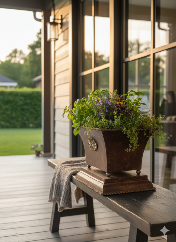 The luxurious bronze flower parking for gardens