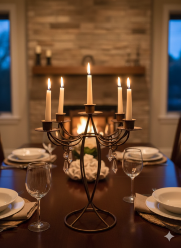 Snail-shaped design candlestick