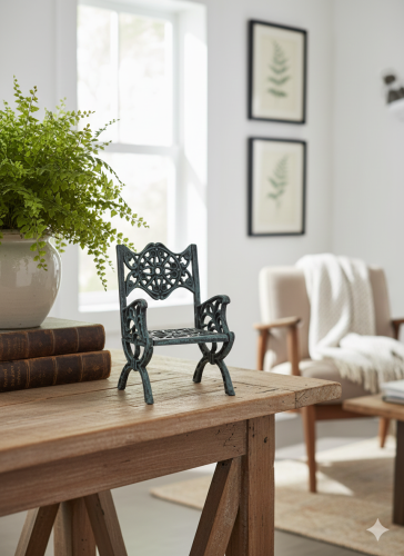 Metal chair with antique design