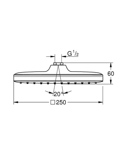 طاسه جروهي شور مربع 25سم