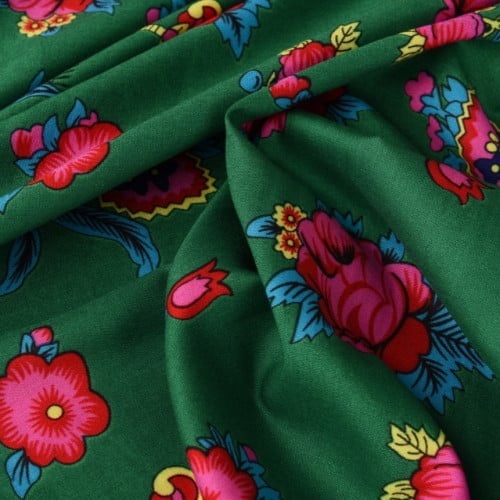 شالكي مشجر أخضر - قطعة 1.90 متر