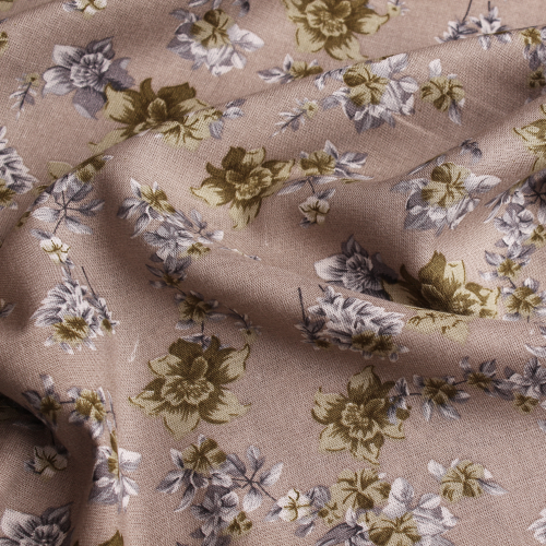 قماش رايون رمادي زيتي