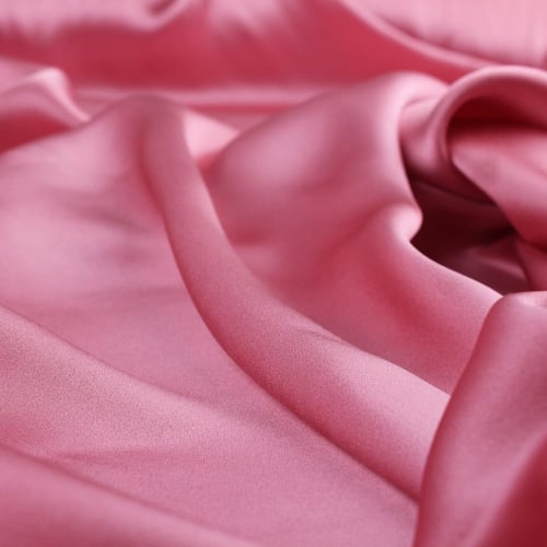 قماش حرير طبيعي كوري وردي هادي