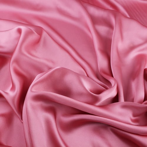 قماش حرير طبيعي كوري وردي هادي