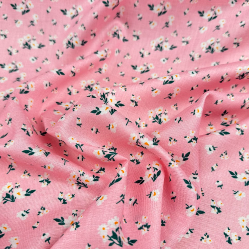 قماش فسكوز وردي ناعم