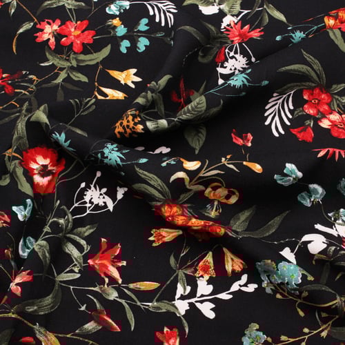 قماش رايون شارلي - أسود