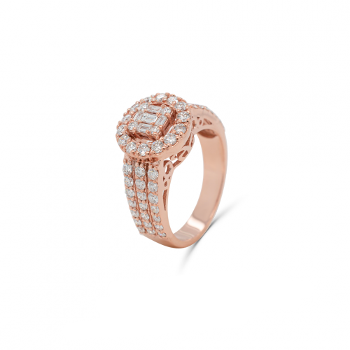 خاتم ذهب والماس (R6671)