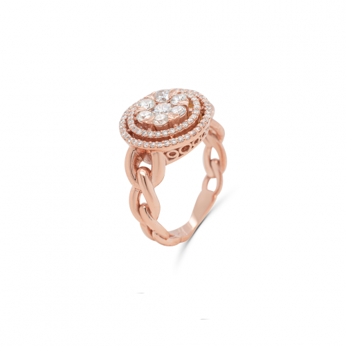 خاتم ذهب والماس (R6666)