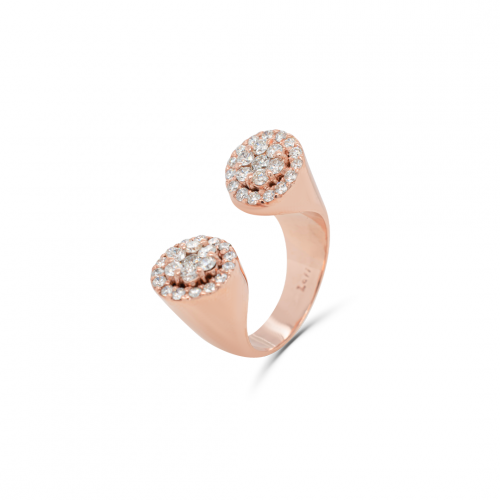خاتم ذهب والماس (R6664)