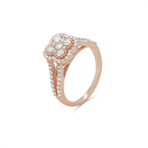 خاتم ذهب والماس (R6719)
