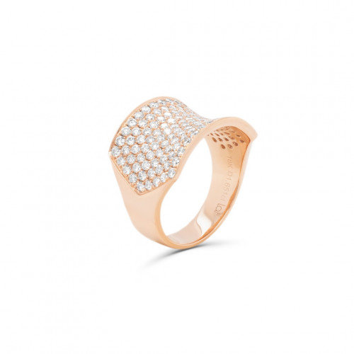 خاتم ذهب والماس (R7458)