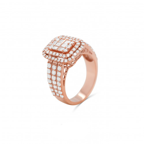 خاتم ذهب والماس (R6725)