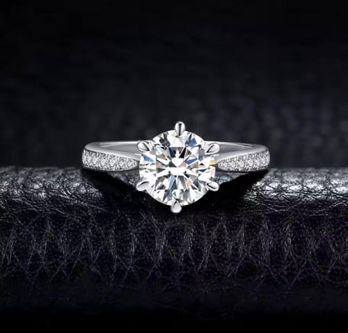 خاتم موزنايت 1.5 قيراط