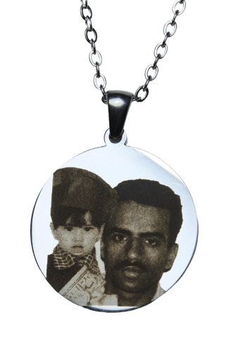 تعليقة سيارة - فضية دائرية - حجم كبير - تصميم خاص