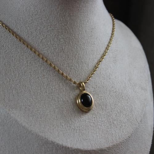 Twist Rope Necklace - Black