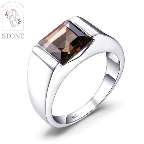 خاتم سموكي كوارتز