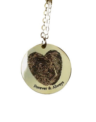 Fingerprints Heart Necklace