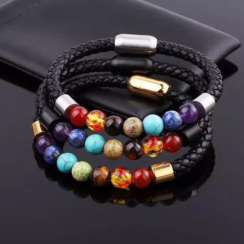 اساور احجار الشاكرات الجلد