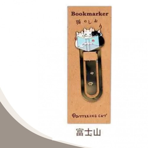 فاصل كتاب معدني ذهبي القطط اليابانية kawaii
