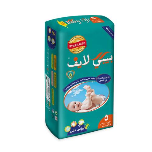 حفاضات بيبي لايف كلوت مقاس 5 عدد 36 قطعة