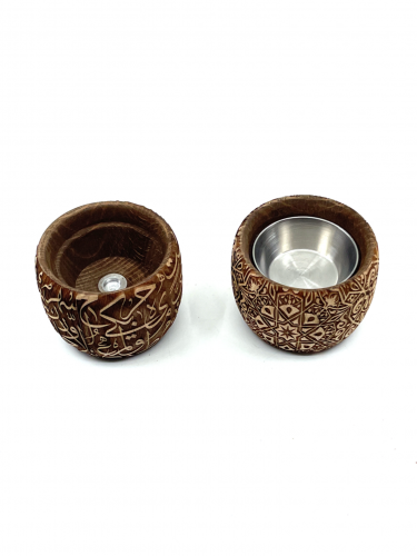 مبخر كوب وسط بصحن فحم وقاعدة فتيل