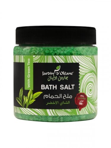 ملح الحمام بالشاي الاخضر من جاردن اوليان 600جم