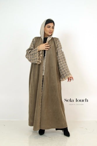 عباية شامواه مع اكمام شانيل مميزة