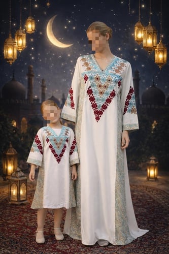 جلابية رمضان ( الأم وبنتها)