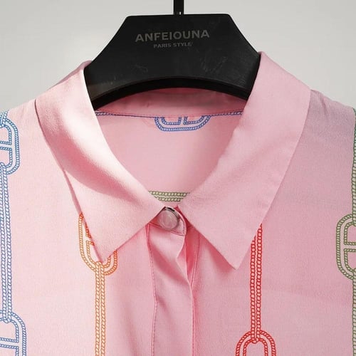 قميص هيرمز شيفون جورجيت L